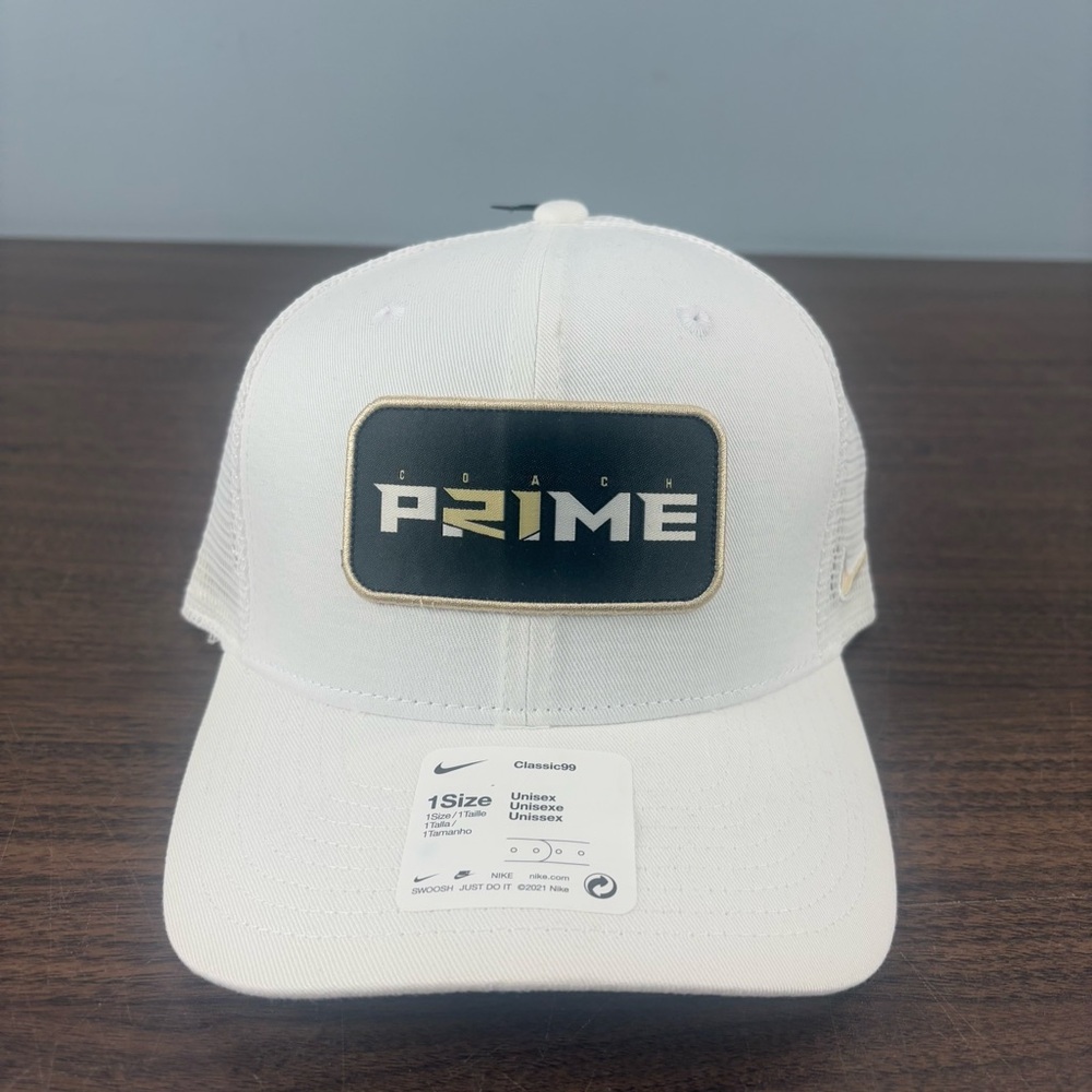 Nike Coach Prime Trucker Sideline Hat Classic99 Cap NEW White Colorado Buffaloes - Picture 3 of 10